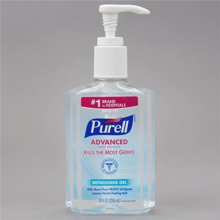 Purell Purell 9652-12 CPC 8 oz Gel Instant Hand Sanitizer - Case of 12 9652-12  CPC